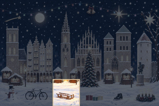 Adventsbild 12 – Der Schlitten