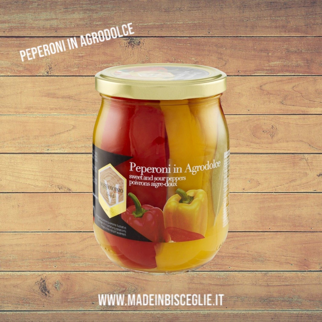 Peperoni in agrodolce - 550gr - Mastrototaro Food