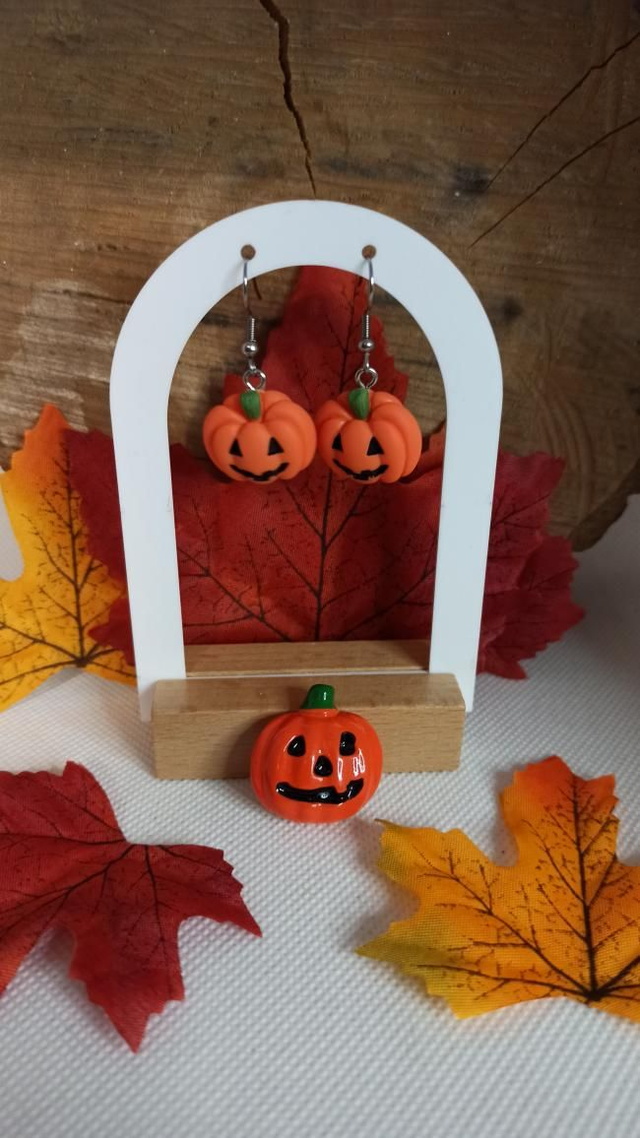 Boucle d&#039;oreille citrouille 