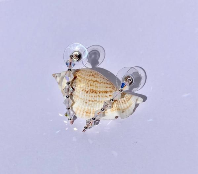 Boucles d'Oreille - Toupies cristal