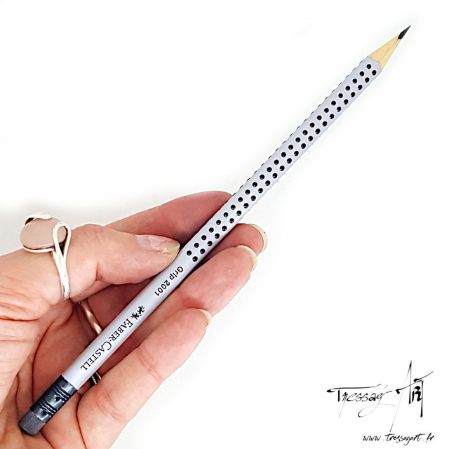 FABER CASTELL - CRAYON GRAPHITE GRIP GOMME B GRIS - FB044002