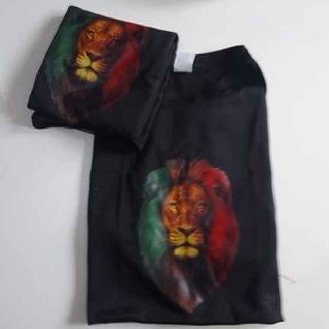 T-shirt Rasta Reggae Dubbers - Lion Rasta Vert Jaunes Rouge - Couleurs Reggae - Confortable et Doux - Unisexe