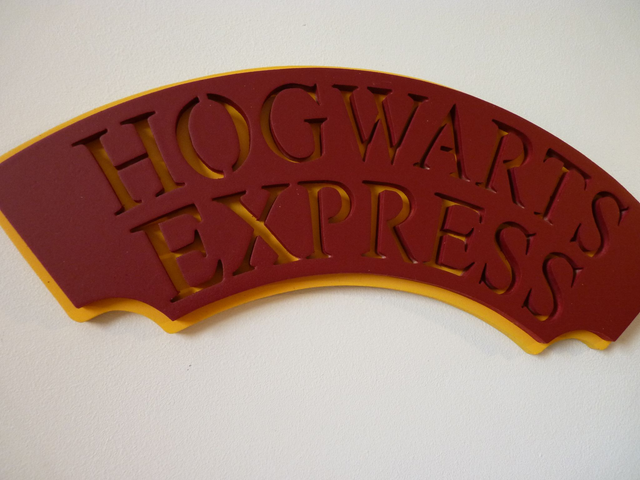 Panneau du Hogwarts Express / Poudlard Express - 28x10 cms