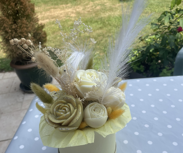 Bouquet jaune et vert 