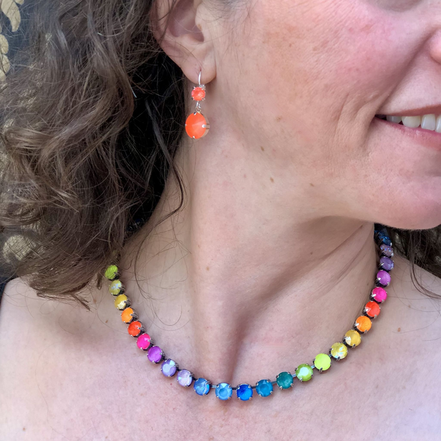 Collier DEVA KLASSIK BIG Electric Regenbogen Mix, Bunt