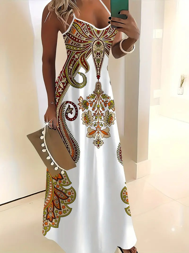 Women's Elegant Sleeveless Cami Maxi Dress