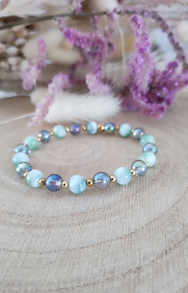 Bracelet "Énergie Féminine" Garniérite