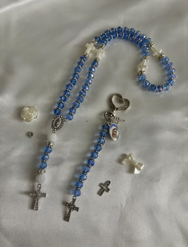 Chapelet + porte-clé E S A Ï E