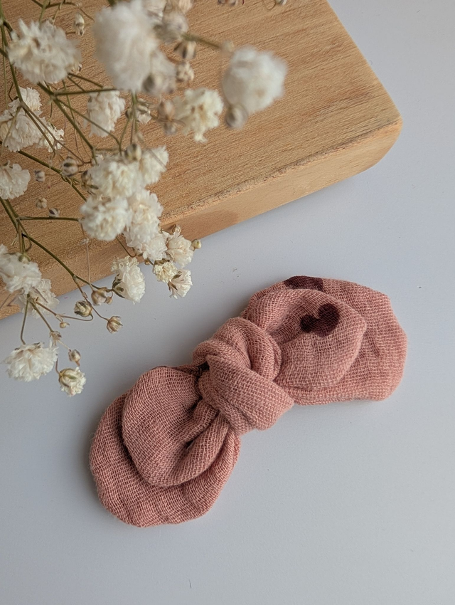 Barrette Noeud Romane pince crocodile à motifs