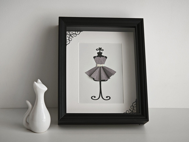 Cadre origami &quot;Petite Robe&quot;