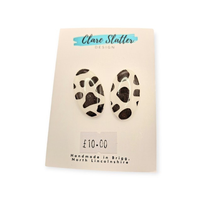 Dalmatian stud earrings