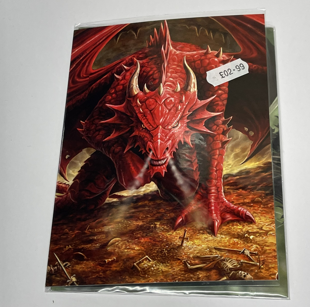 Anne Stokes Greetings Card - Dragons Lair 