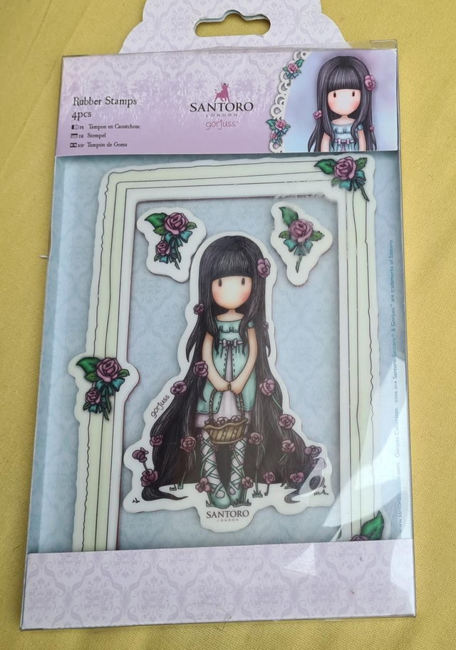 Santoro gorjuss Rosie 4 piece stamp rubber stamp