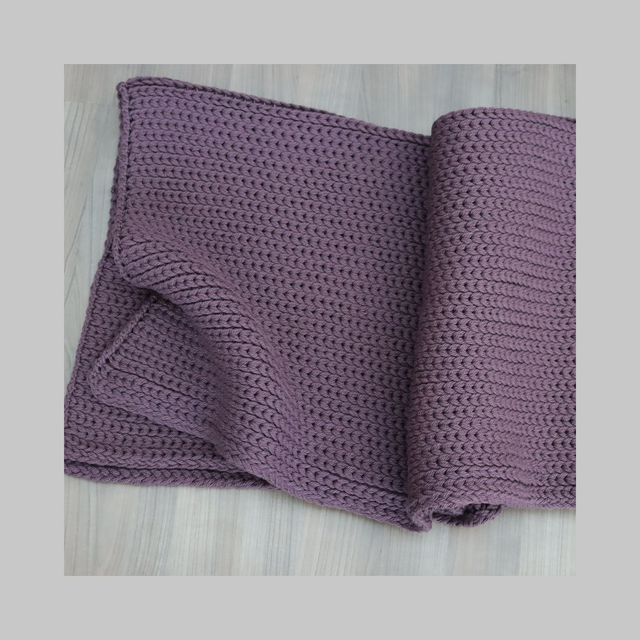 BASIC TRICOT Plaid CM.110X200 col. melanzana