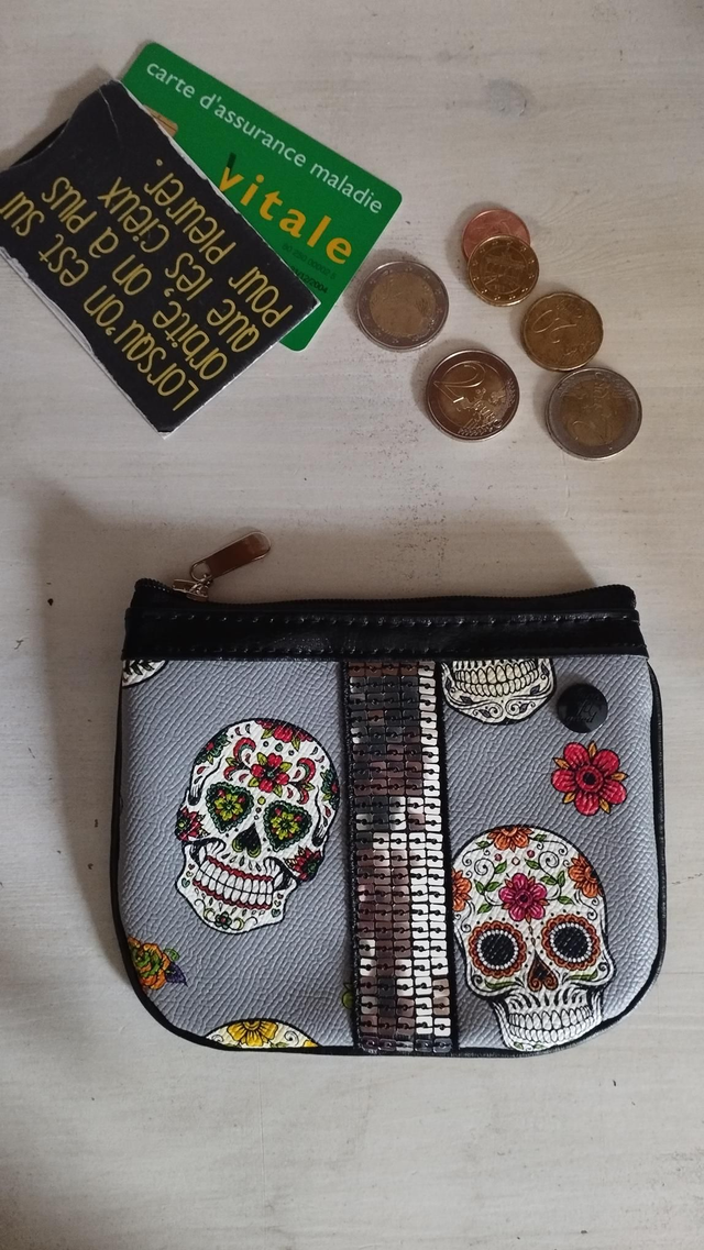 Porte-monnaie porte-cartes artisanal 