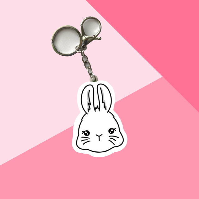 BUNNY keychain - White