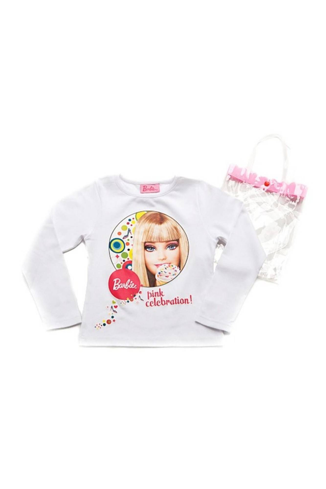 166BARBIE T-SHIRT MANICHE LUNGHE BAMBINA BIANCO
