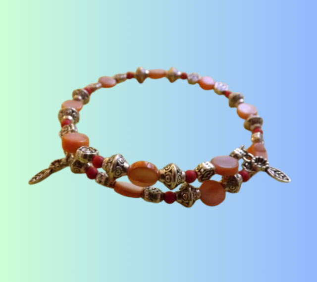 A Bracelet celtique Kaleb orange rosé
