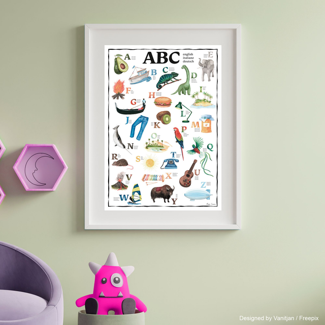Poster ABC - italienisch