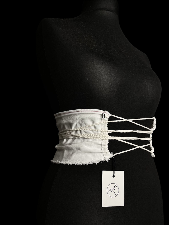 Marithé+François Girbaud Upcycled Corset Belt - XS/S/M