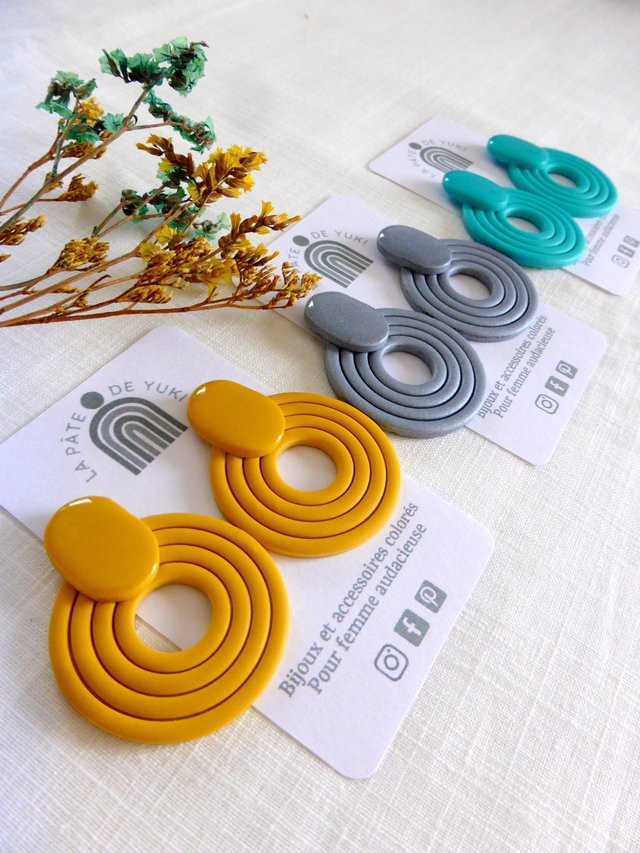 Boucles d'oreilles rondes - Rêve de Turquoise