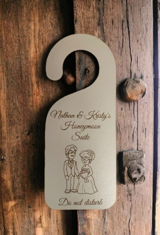 Do Not Disturb Wedding Door Hanger