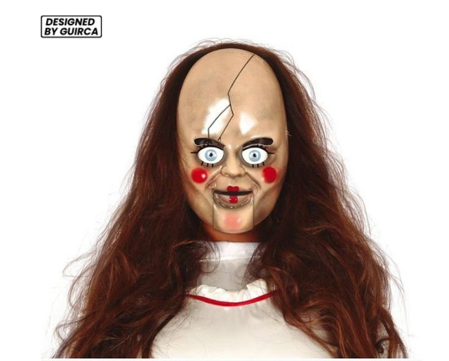 halloween ,   2261  MASCHERA BAMBOLA SPAVENTOSA PVC