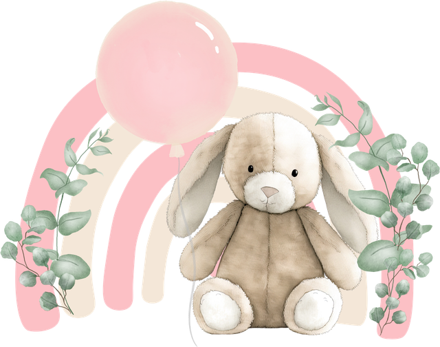 Pink Baby Bunny Rainbow DTF