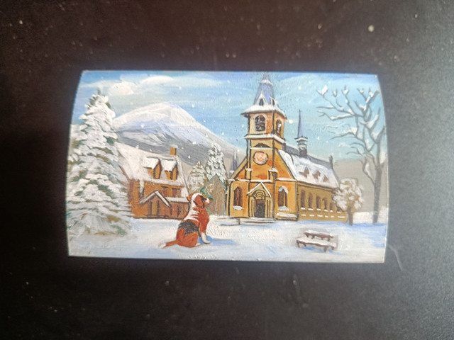 Mini coffre en bois peint à la main