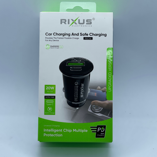 Chargeur auto 2 USB rapide 20w (20w type C)