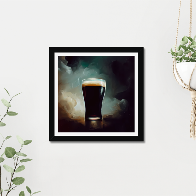Pint Of Guinness Print. Framed Signed Print by Stefan Birch