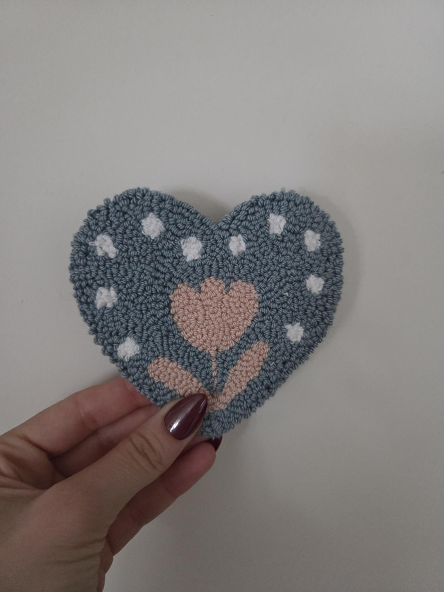 Dessous de tasse - Heart flower