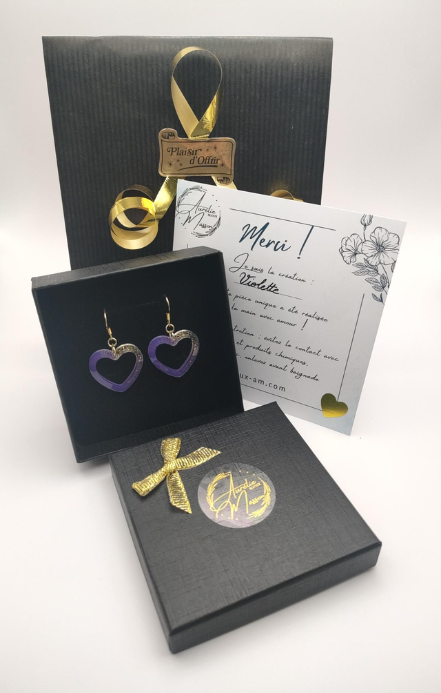 Boucles d'oreilles "Violette"
