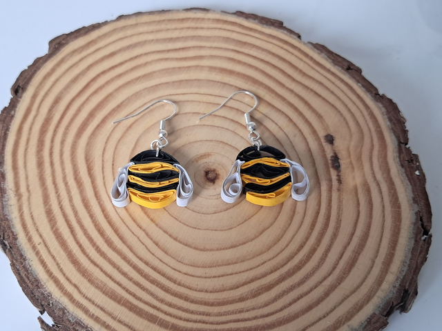 Quilled Honeybee Earrings