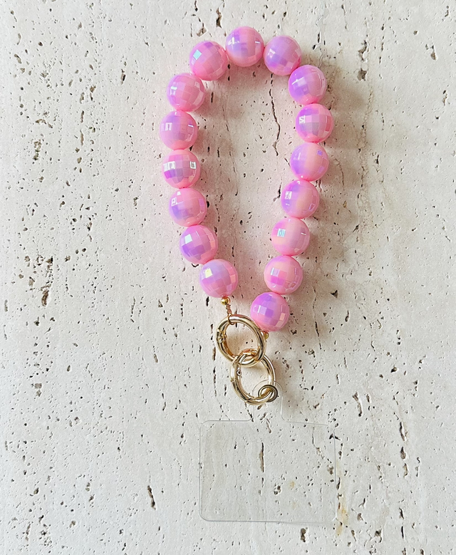 Discobal telefoonkoort donker roze