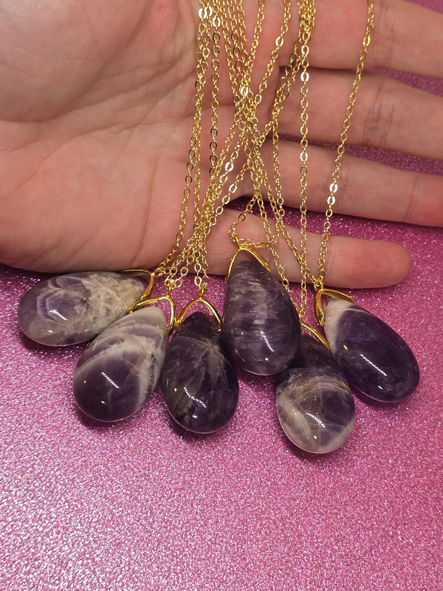 Sautoir goutte Améthyste