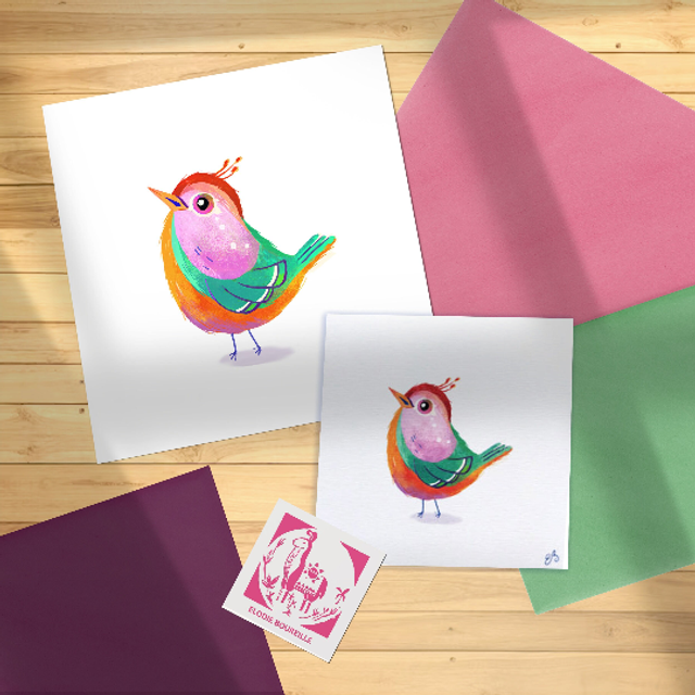 Print Oiseau Poulette