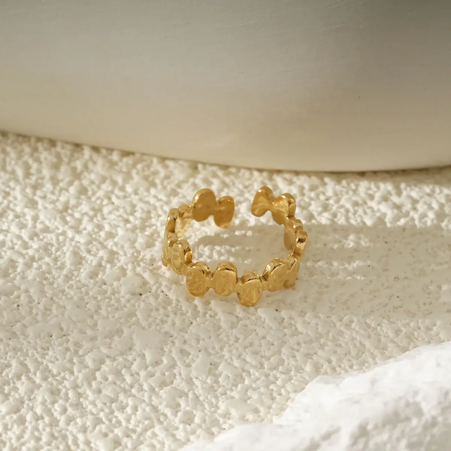 Bague d'orteil Dorée Brillante En Pastilles