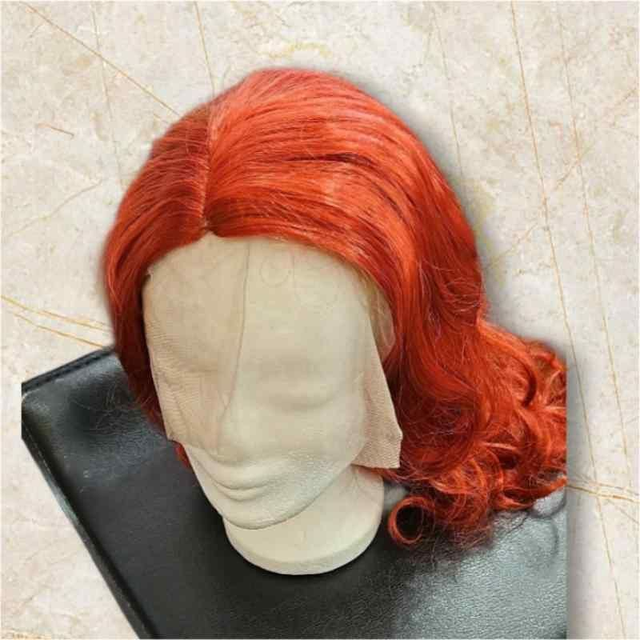 Custom Synthetic Hair Wig – Orange | Bold &amp; Stylish Protective 