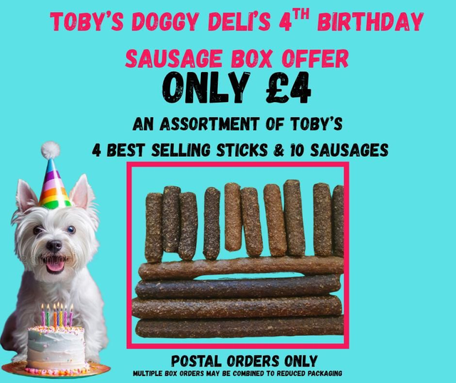 Toby's 4th Birthday Sausage Box