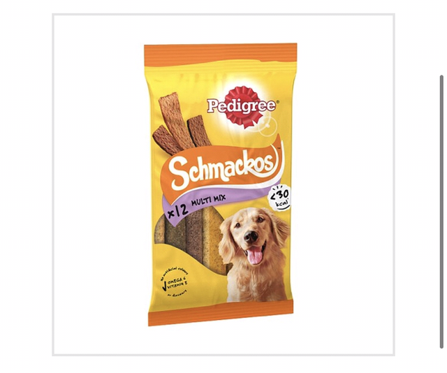 Pedigree Schmackos Adult Dog Treats Multi Mix 12 Strips 86g