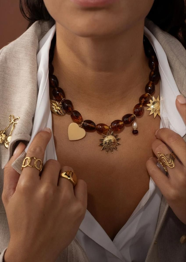 Collier Café crème 