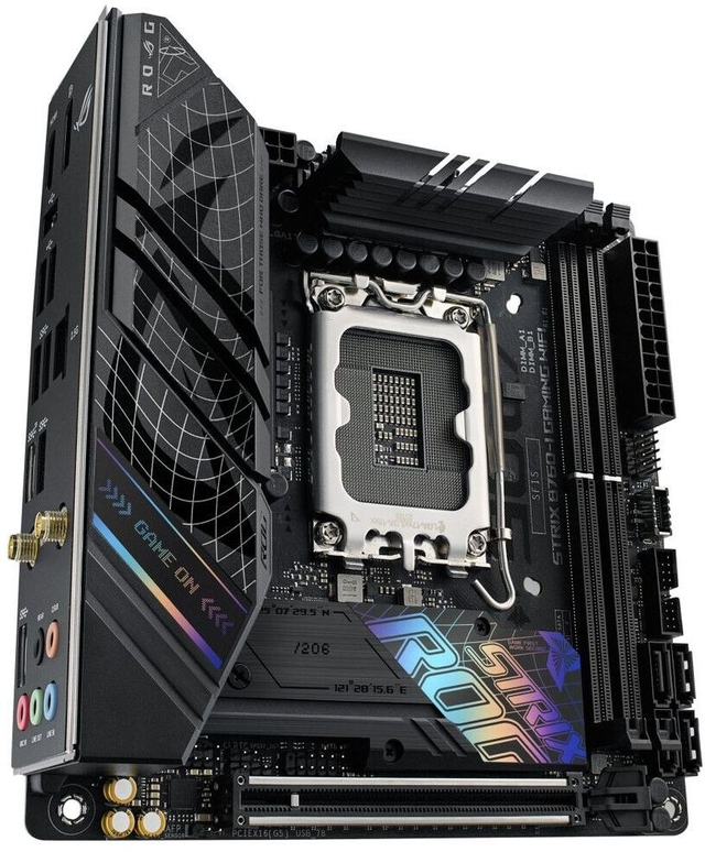 02.2.0082 – Scheda Madre ASUS ROG Strix B760‑I Gaming WiFi DDR5 – Mini‑ITX gaming enthusiast con WiFi per Intel 12ª/13ª/14ª Gen