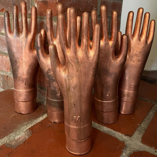 Set of 5 French 1930’s/ 40’s Copper Glove Molds