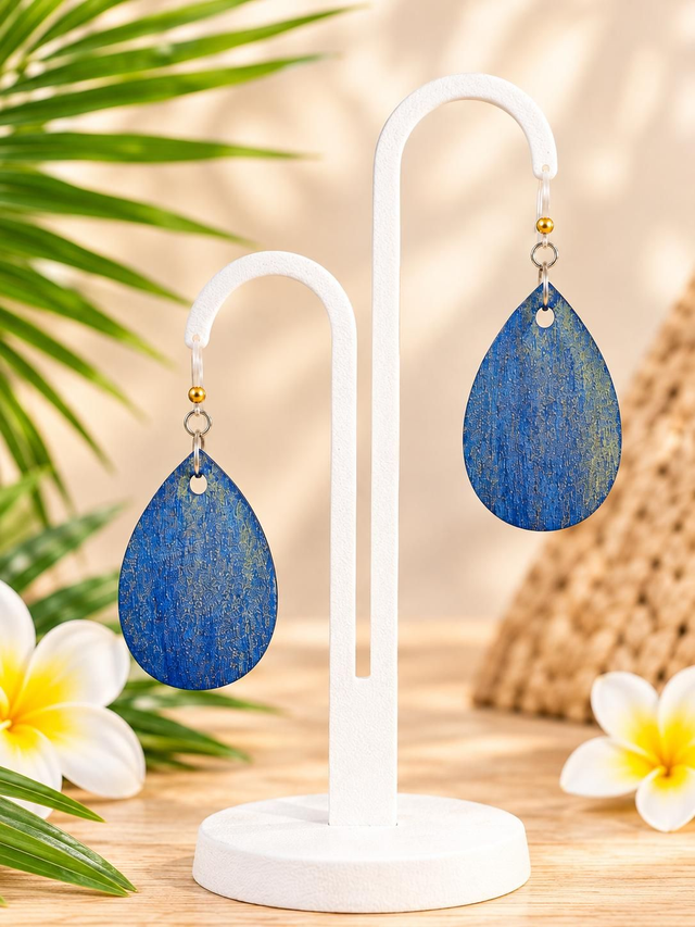 Boucles d’oreilles Gouttes bleues