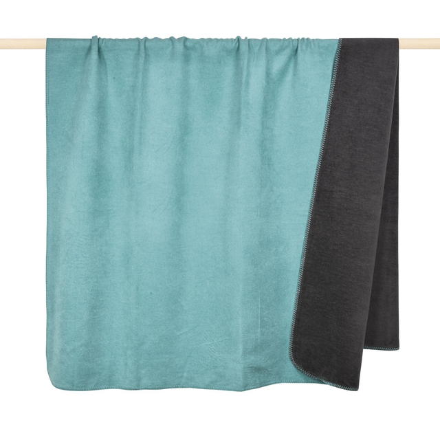 HOBART turquoise Wolldecke