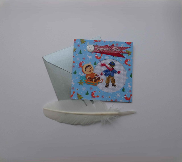 Patin à glace en hiver