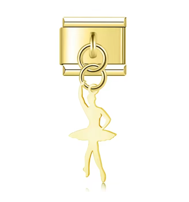 Charm Bailarina Colgante Dorado