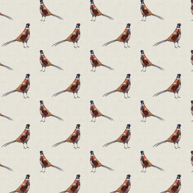 The Furtive Field Pheasant Embroidery Art Card