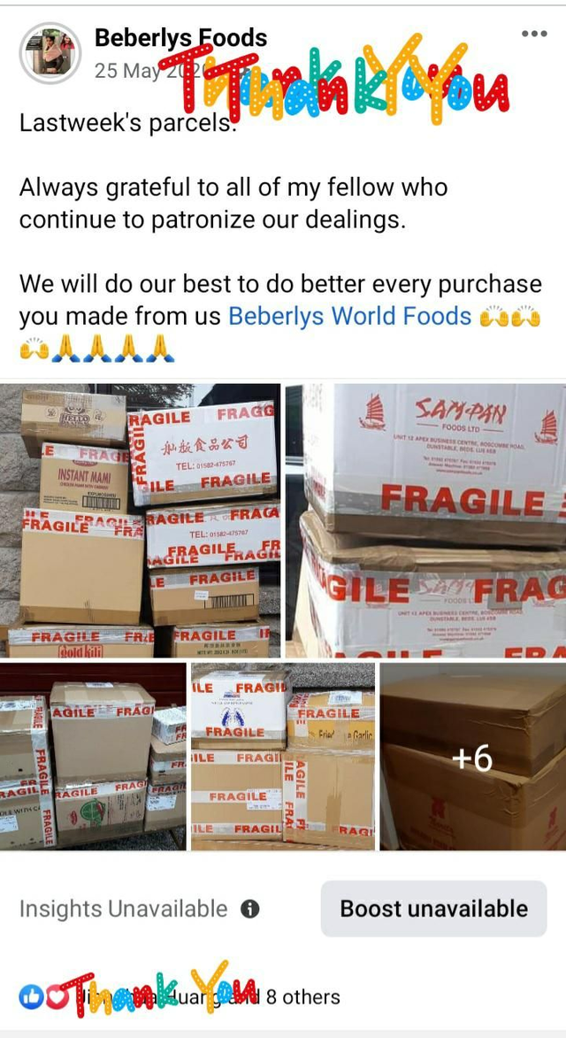 Parcels for The week